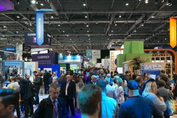 Crowds at the Bett Show at Excel in London